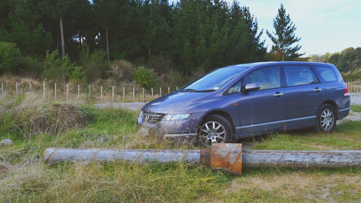 Visual reference showing the exact parking spot to start the walk to the Lost Lagoon, North Island, New Zealand.